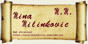 Mina Milinković vizit kartica